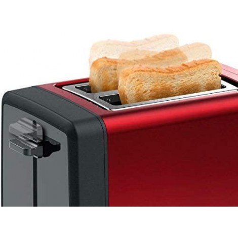 Bosch TAT4P424 DesignLine Toaster, 970 W, 2 slots, Red Bosch | TAT4P424 | DesignLine Toaster | Power 970 W | Number of slots 2 | - 4